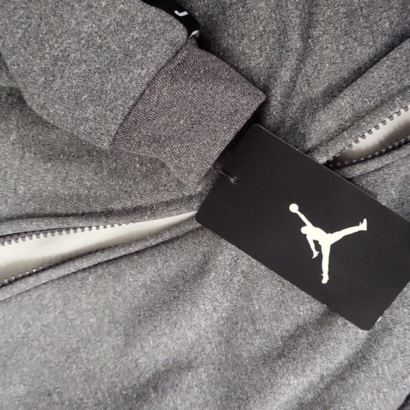 Jordan Kids Charcoal Zip-Up Hoodie - Picture 5 of 5
